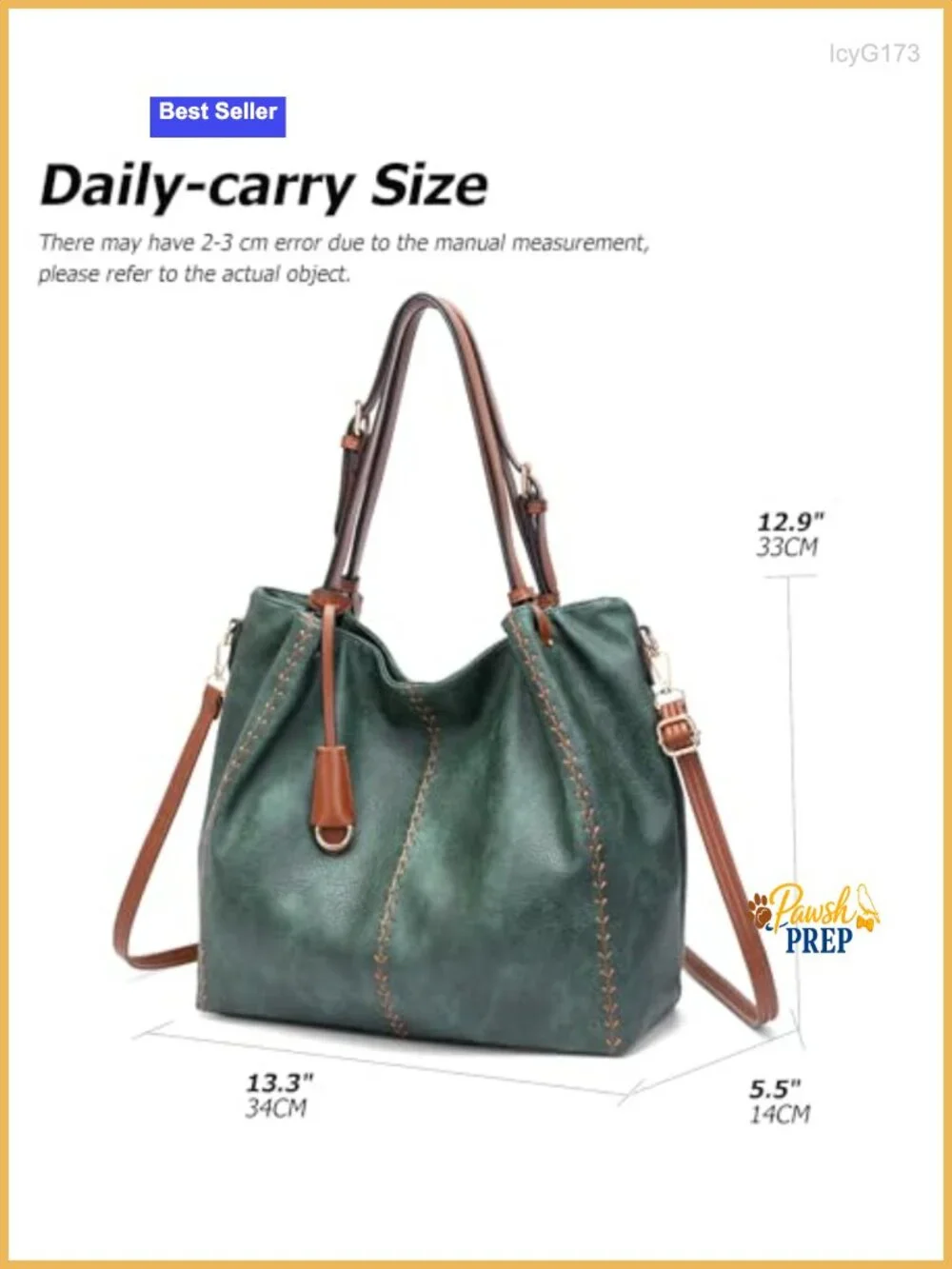 Vintage PU Leather Hobo Shoulder Bag with Rivet Detail